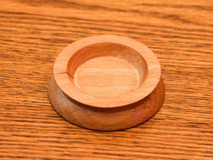 Small Piano Castor Cup in Beech Wood 45mm (Single)