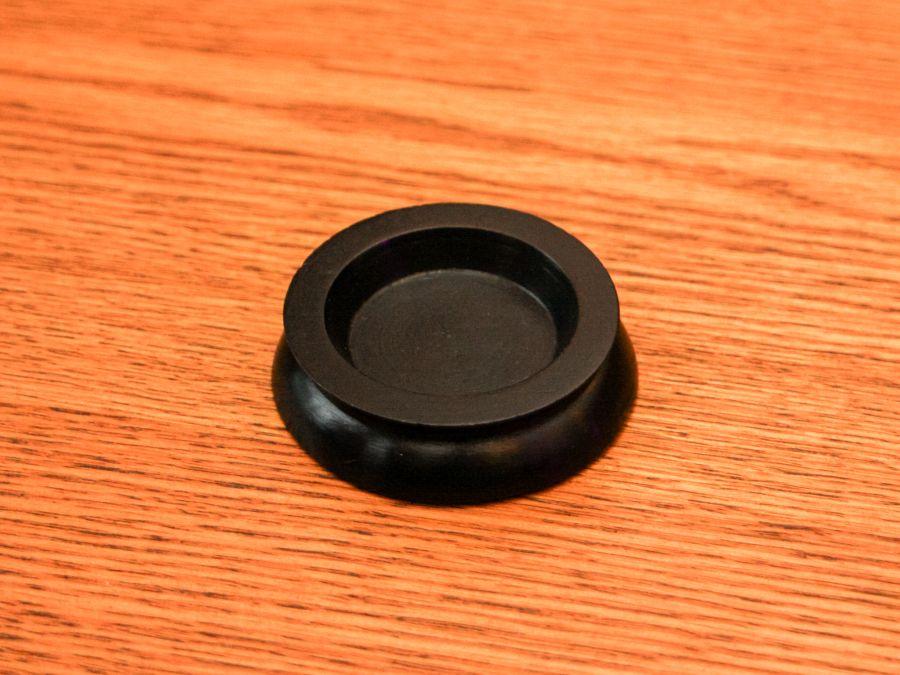 Small Piano Castor Cup in Black Wood 45mm (Single)