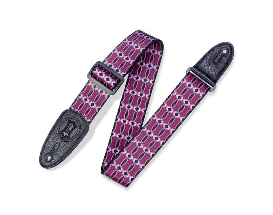 MPLL-001 Polyester Icon Signature Logo 2&quot; Guitar Strap with Leather Ends 