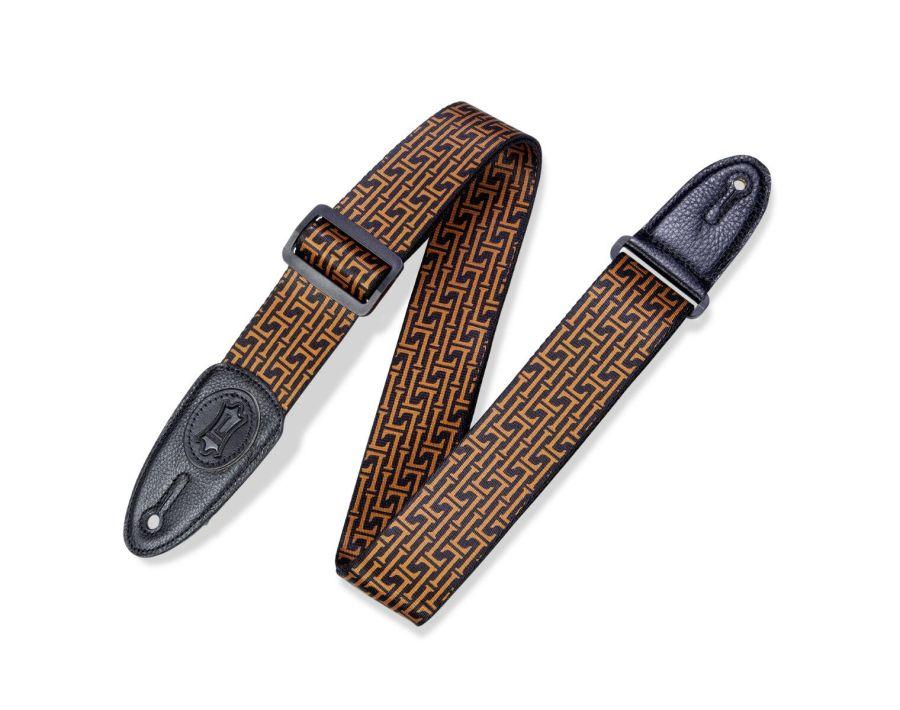 MPLL-004 Polyester Signature Logo 2&quot; Guitar Strap with Leather Ends 