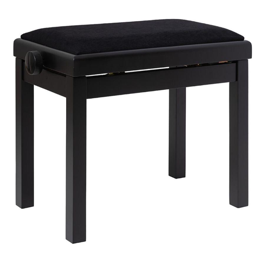 PBF06GBKMVBK Height Adjustable Piano Stool In Matt Black 