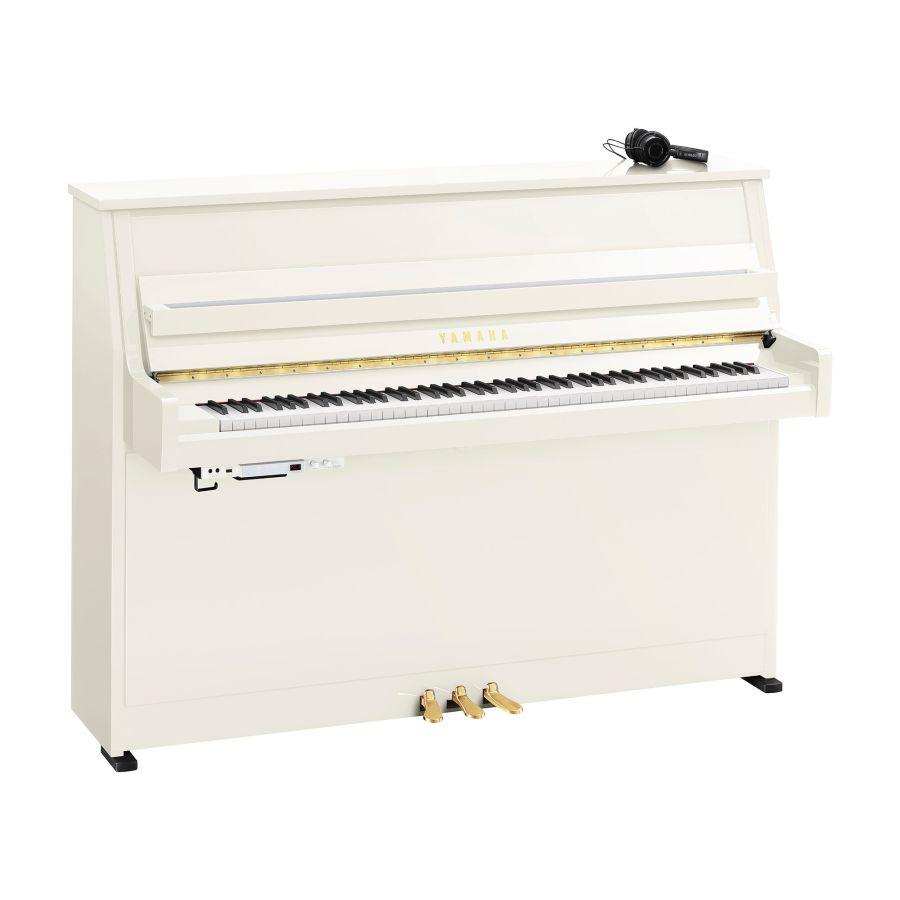 B10 Silent Polished White Upright Piano