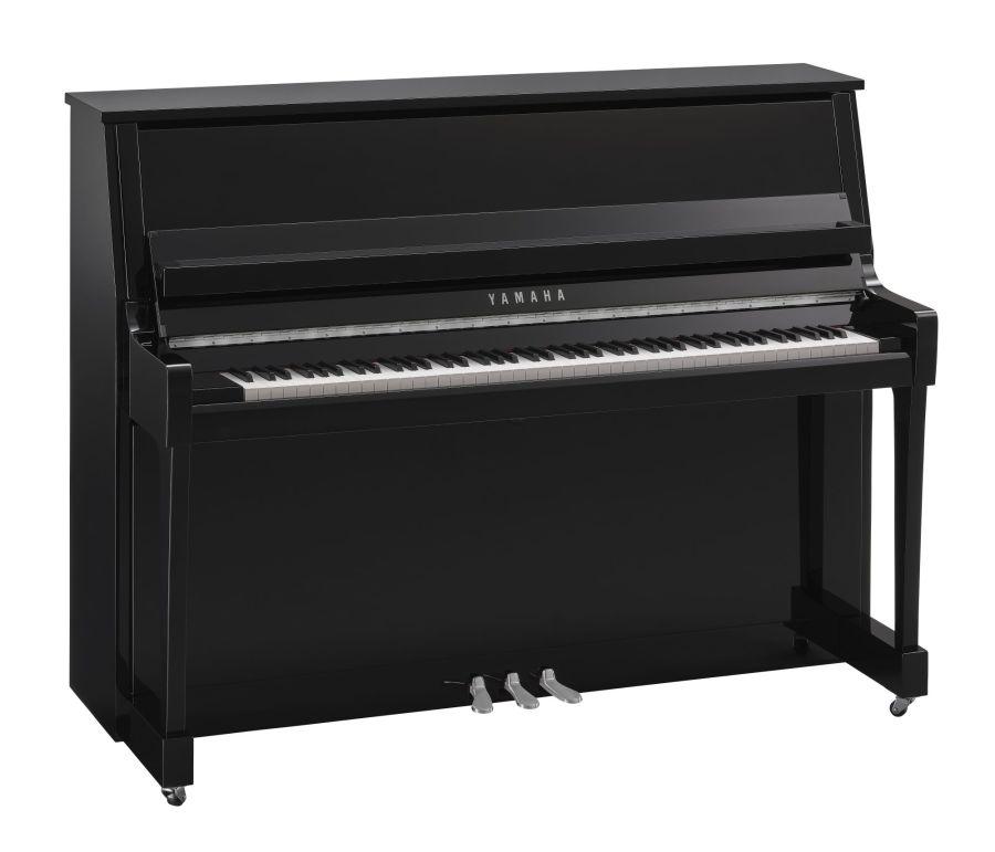 B20 Upright Piano in Polished Ebony Finish With Chrome Fittings