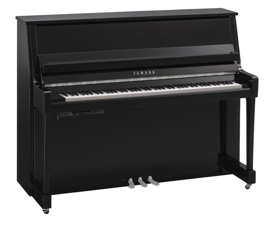 B20 TC3 TransAcoustic Upright Piano in Polished Ebony Finish With Chrome Fittings