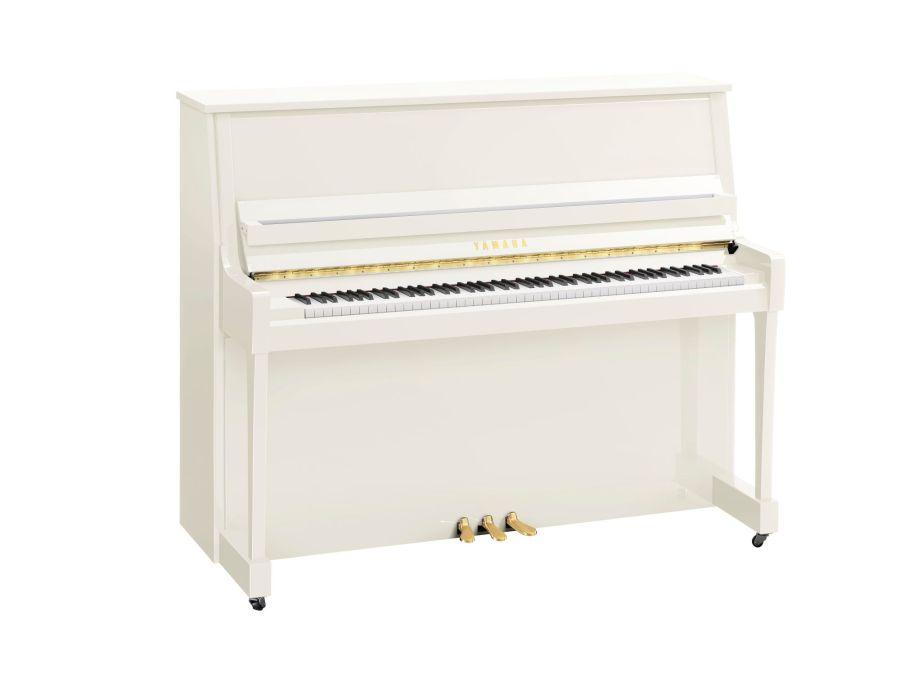 B30 Upright Piano in Polished White Finish