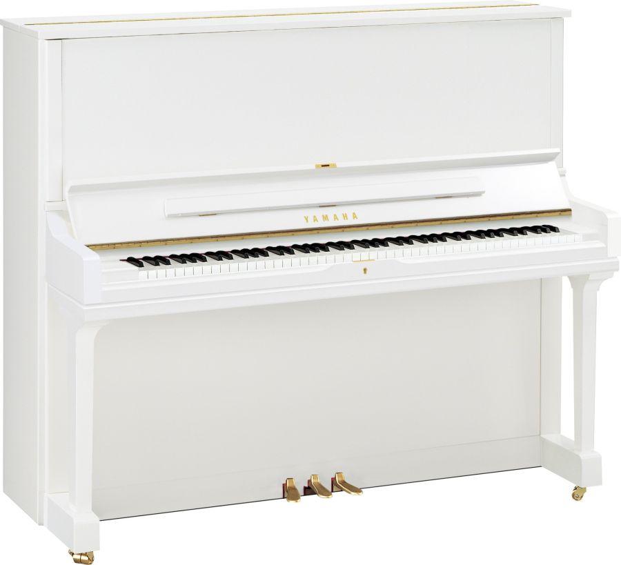 YUS3 Upright Piano in Polished White Finish