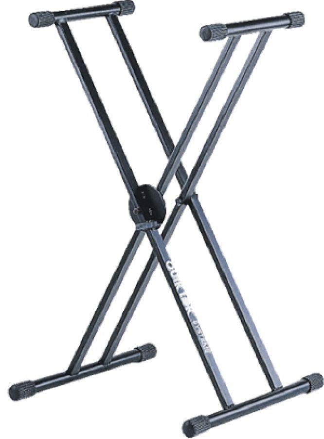 QL-646 Double Braced Single Tier Keyboard X Stand