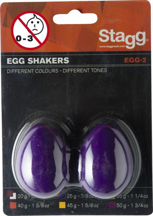 Pair of plastic Egg Shakers -Purple