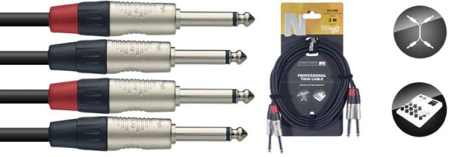 NTC3PR Stereo Audio Cable 3m