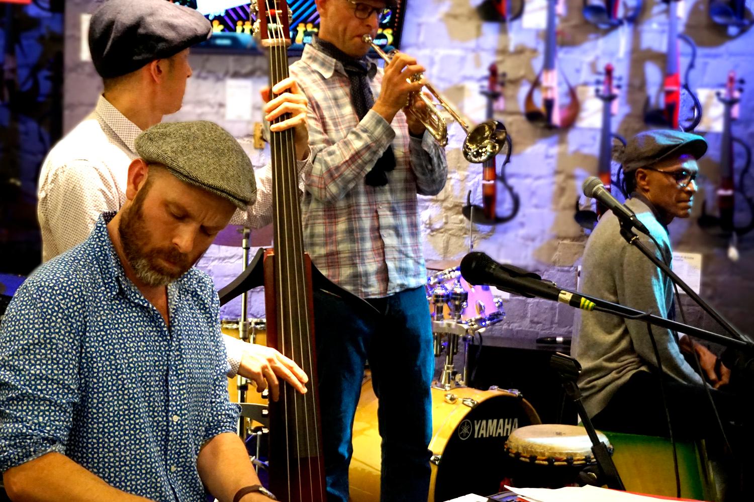 Photo of a Jazz band performing at Yamaha Music London