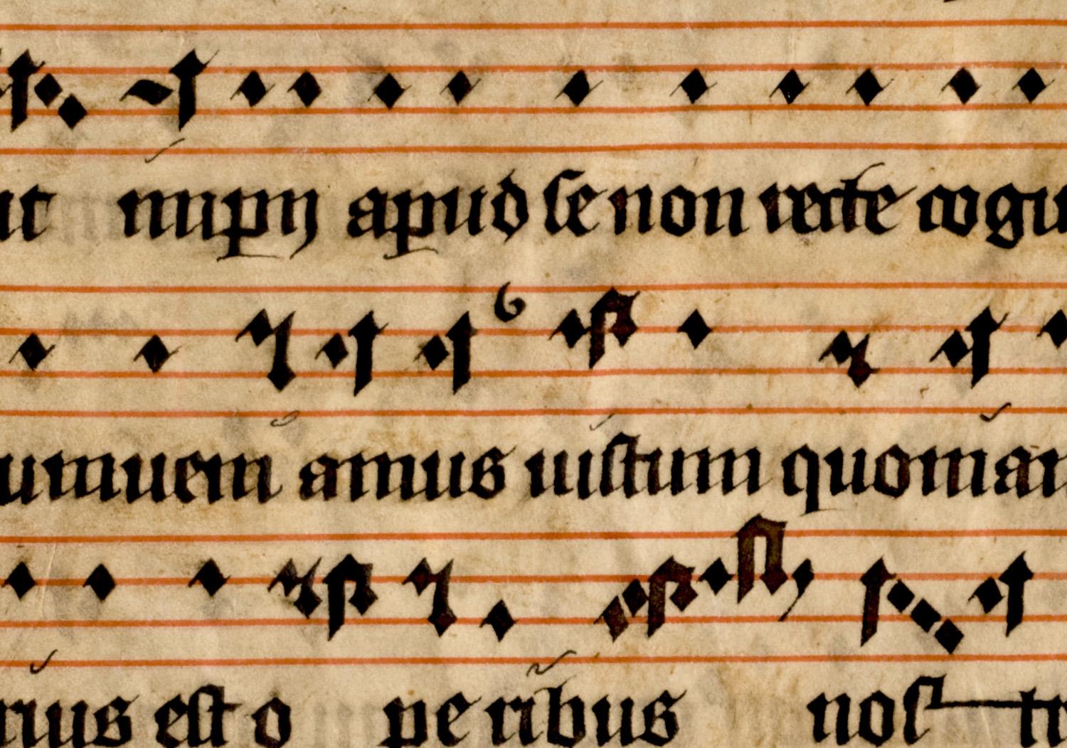 An example of Medieval music notation