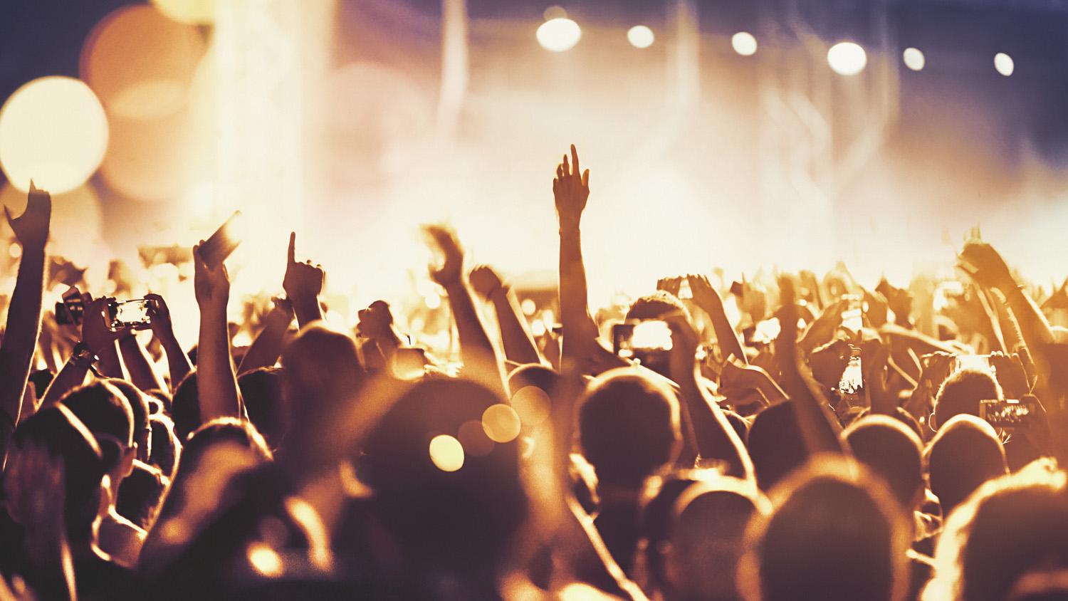 Photo of the audience at a live music event