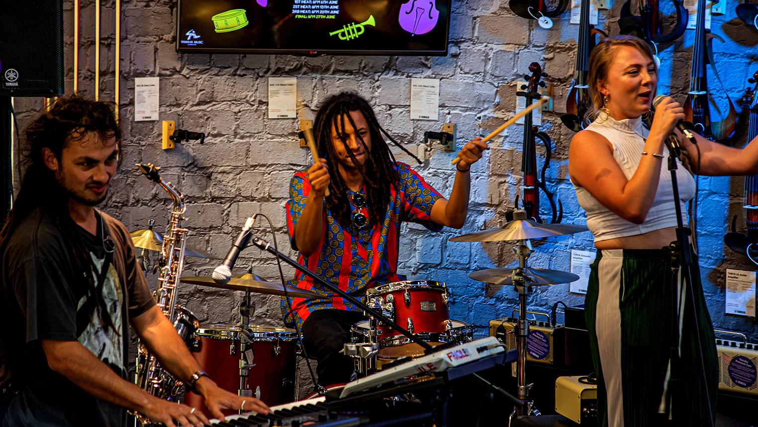GeeJay performing at Yamaha Music London