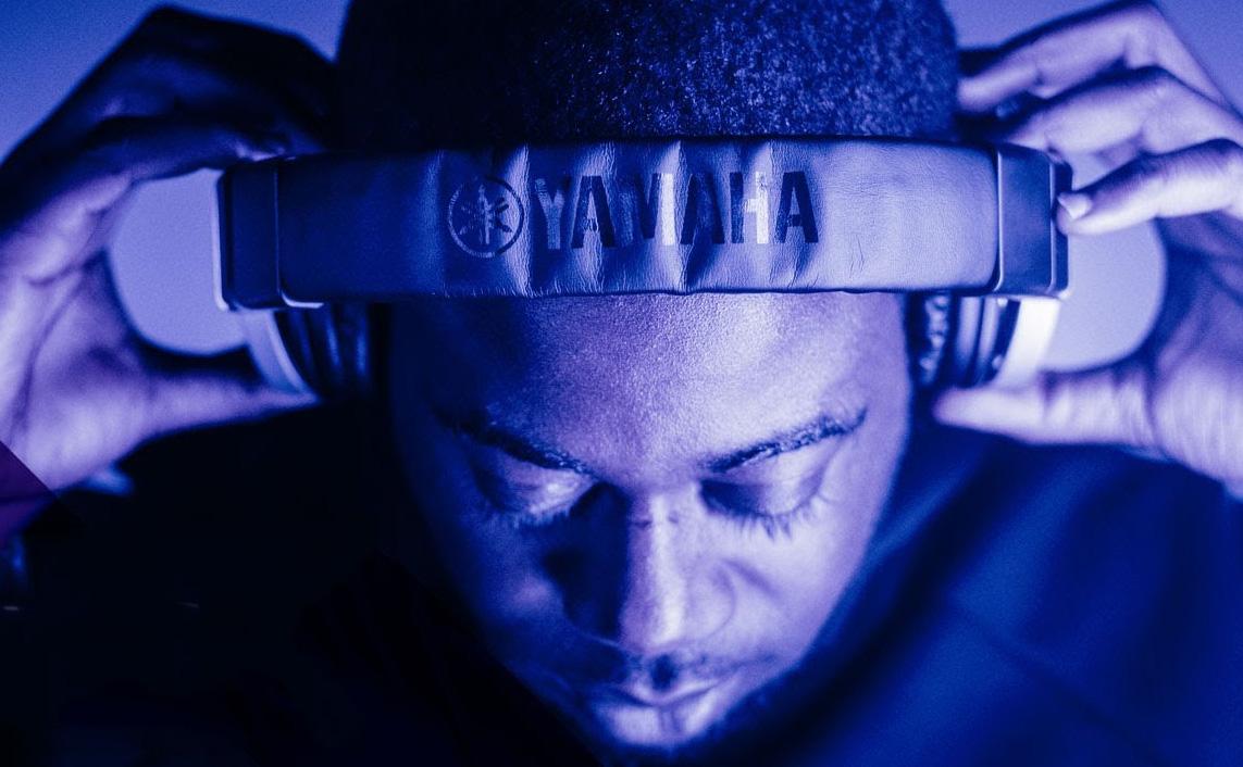 Photo of Sir Spyro wearing Yamaha headphones