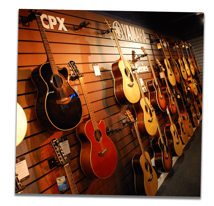 Guitars at Yamaha Music London